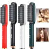 Hair Straightener Iron Brush Straight Hair Comb 2-in-1